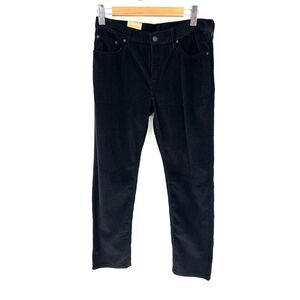 LEVIS Corduroy Jeans Pants NWT‎ Womens 29x30 Black Relaxed Straight Leg IRREGUL